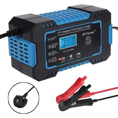 Gaethra Chargeur Batterie 6A 12V Intelligent Avec Écran Tactile LCD - Portable Pour Voiture, Camion, Moto & Bateau