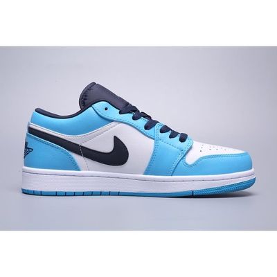 Nike Air Jordan 1 Chaussure de basketball décontractée basse pour homme et  femme Bleu et blanc - Cdiscount Chaussures