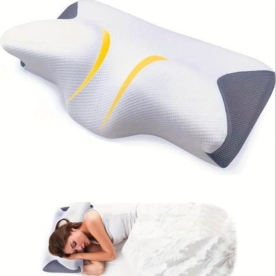 TESQ Oreiller Ergonomique Cervical - Oreiller Mémoire Forme à Hauteur Réglable, Conçu pour Épouser Les Courbes Naturelles et Favoriser la Dissipation de la Chaleur