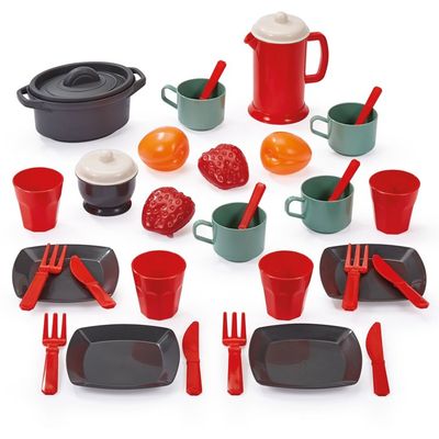 Service à Thé Pour Enfants 48 Pièces – Goûter Et Dinette En Fer-blanc, Jeu De Rôle Pour Fille Et Garçon Dès 3 Ans, Accessoires Réalistes