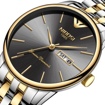 Montre Deyros Pour Homme - Bracelet Acier Inoxydable - Mouvement Quartz - Idée Cadeau élégante