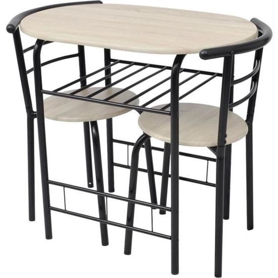 Table De Cuisine Petite Bois De Mdf Et Metal Noir Kitchen Table A