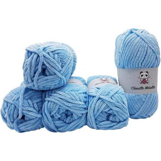 Pelotes de laine,Fil en laine pailletée pour tricoter au crochet, 5 boules  * 50g, fil à paillettes pour tricoter à la - Type 213 - Cdiscount  Beaux-Arts et Loisirs créatifs
