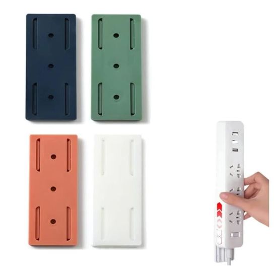 Support Mural Adhésif Pour Téléphone - Lot De 4 Blanc - Fixation Sans Perçage Pour Maison, Bureau, Voiture