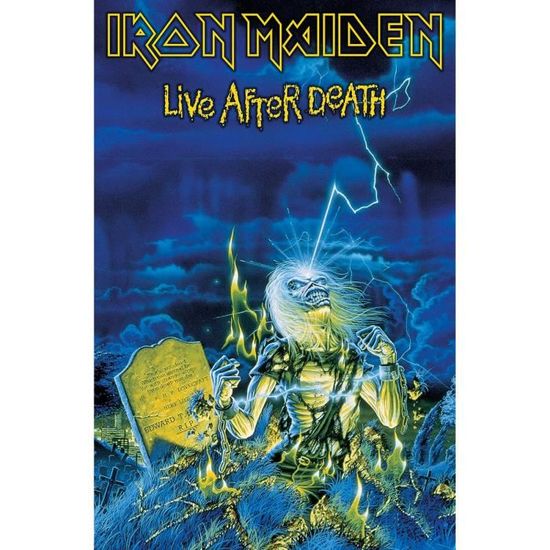 Iron Maiden Live After Death サイン入り Drapeau Iron Maiden Live After Death 66 x 105 cm - Cdiscount