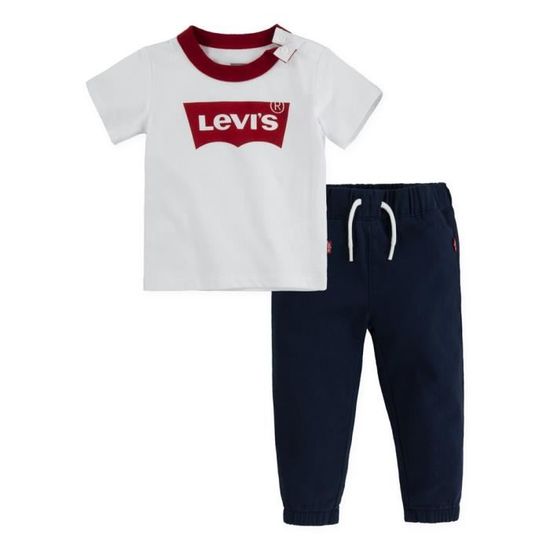 Levi'S Kids Twill Jogger Set Bébé Garéon Blanc 12 Mois