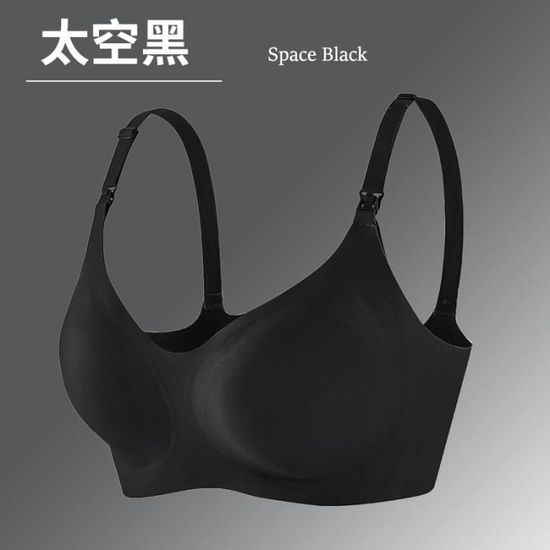 Milchauffang Soutien-gorge d'allaitement sans armatures pour femme avec t-shirt lisse et confortable, bleu, L Milchauffang Soutien-gorge d'allaitement sans armatures pour femme avec t-shirt lisse et confortable, bleu, L