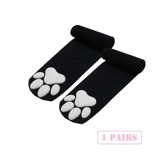 Bas,Chaussettes à pattes de chat pour femmes et filles, Kawaii, 3d