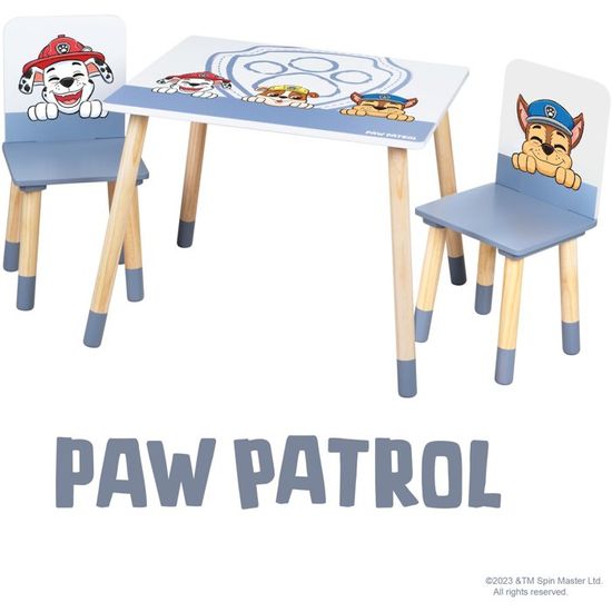 Table + 2 Chaises Enfants Blanc - Bois Massif Style Scandinave - Pour Jeu Et Repas - 18 Mois à 10 Ans
