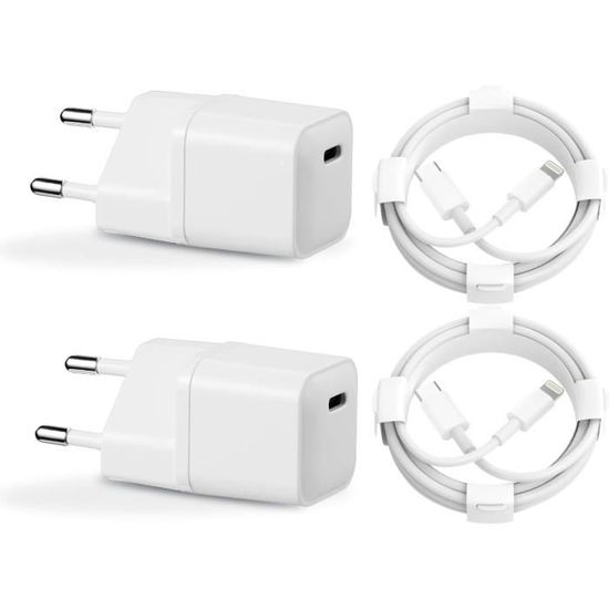 Chargeur Secteur USB-C 20W - Compatible Blackview BV7300 - Charge Rapide USB-PD - Entrée 100-240V - Sortie 5V/9V/12V