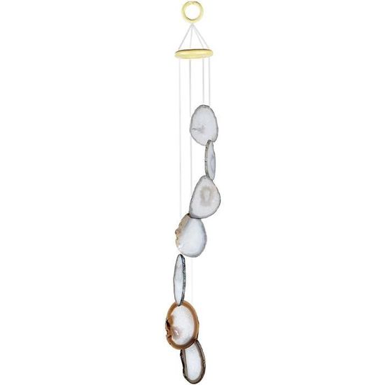 Carillon éolien Rotatif En Métal Bleu Marine - Décoration De Jardin Suspendue - Design Unique - 45x16x16 Cm