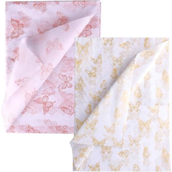 30 Feuilles Papier De Soie Doré 14x20 Pouces - Emballage Cadeaux DIY