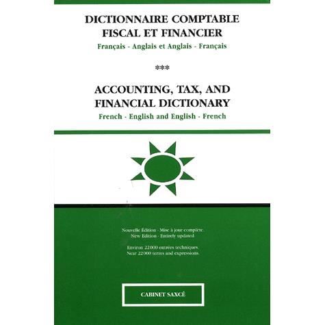 Dictionnaire comptable fiscal et financier françai  Cdiscount Librairie