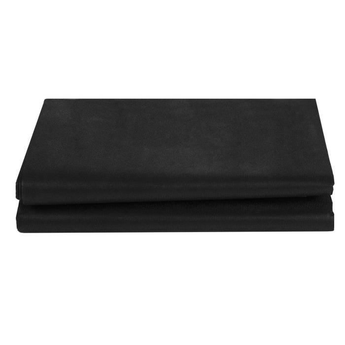 1mx50m 50g/m² Toile Anti-Mauvaises Herbes noir