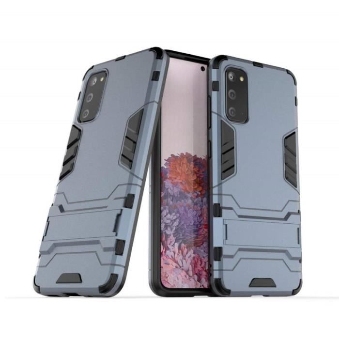 Étui pour Samsung Galaxy S20 SM-G980F/DS/SM-G981 Coque 2X Couche de Plastique + Silicone TPU, boîtier extrêmement Solide, Station