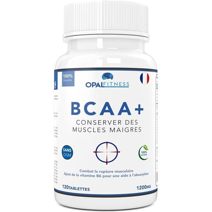 Vitamines, minéraux et compléments BCAA - Comprimés de BCAA - Acides aminés à chaîne ramifiée 1200mg - BCAA+ avec ajout 771438