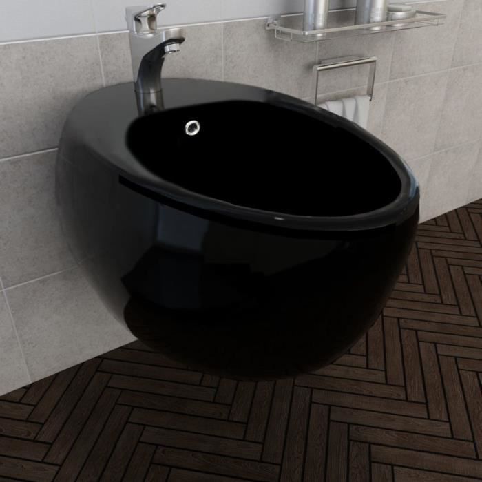 HENGXUAN Bidet suspendu en céramique sanitaire noir