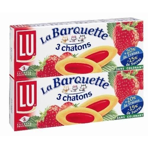 LU BARQUETTE - Barquette Fraise 240G - Lot De 4