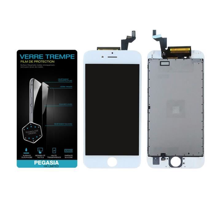 VITRE TACTILE + ECRAN LCD RETINA POUR IPHONE 6S BLANC + VERRE TREMPE DE PROTECTION OFFERT-PEGASIA