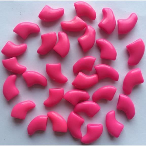 Protection des pattes,Bouchons pour ongles de chat souple rose Couverture pour ongles de chat, griffe de - Type Rose-S #B