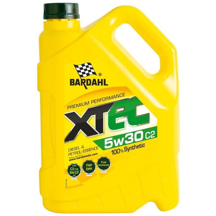 BARDAHL Huile moteur XTEC 5W30 C2 - Bidon de 5 L