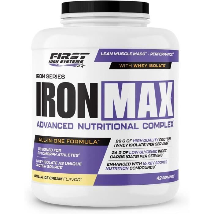 IronMax 2800g VANILLE Proteine Creatine BCAA Glutamine