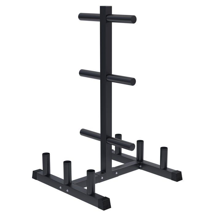 Gorilla Sports - Rack Olympique noir pour Poids et Barres Noir