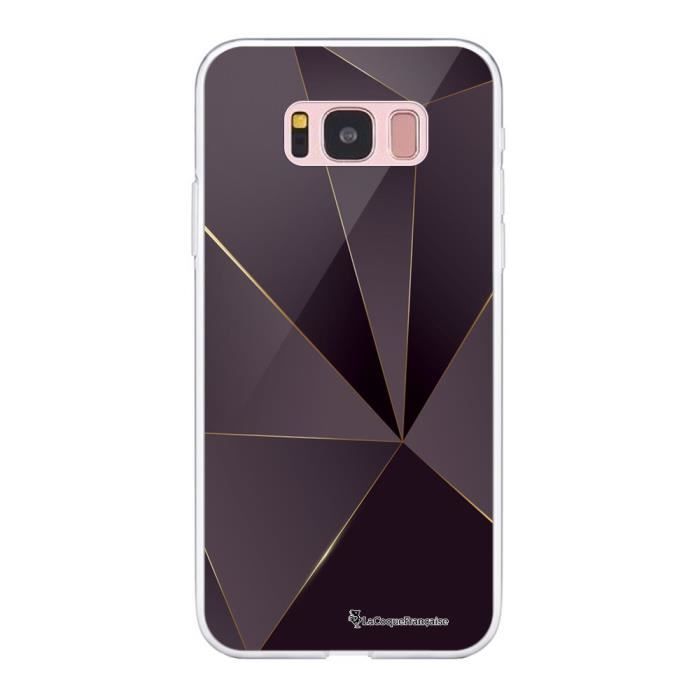 Coque Samsung Galaxy S8 360 intégrale transparente Violet géométrique Ecriture Tendance Design La Coque Francaise