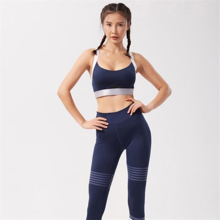 Brassiere De Sport femme - Brassiere De Sport élégant et losir Ensemble 2 pièces - bleu ONE™