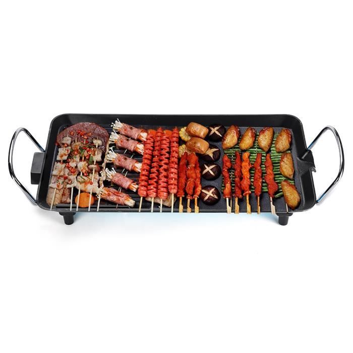 NEUFU Plancha de Table Electrique - 1500W - 28x48cm Plug EU