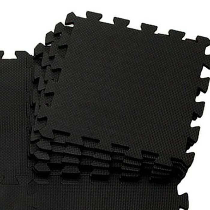 Tapis de sol en mousse domestique 30 * 30CM noir