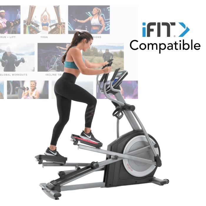 PROFORM - Vélo Elliptique Endurance 720E Connecté iFIT/ Rampe inclinable 0°-20° / 20 niveaux de résistance - Noir