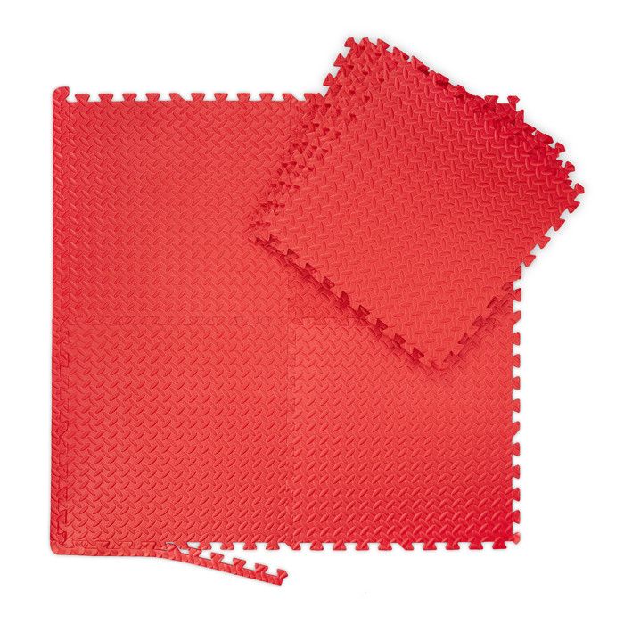 Relaxdays Tapis de sol 8 nattes de protection,fitness et appareils de sport et rebords, EVA superficie 3m²,lxP 60x60 cm,