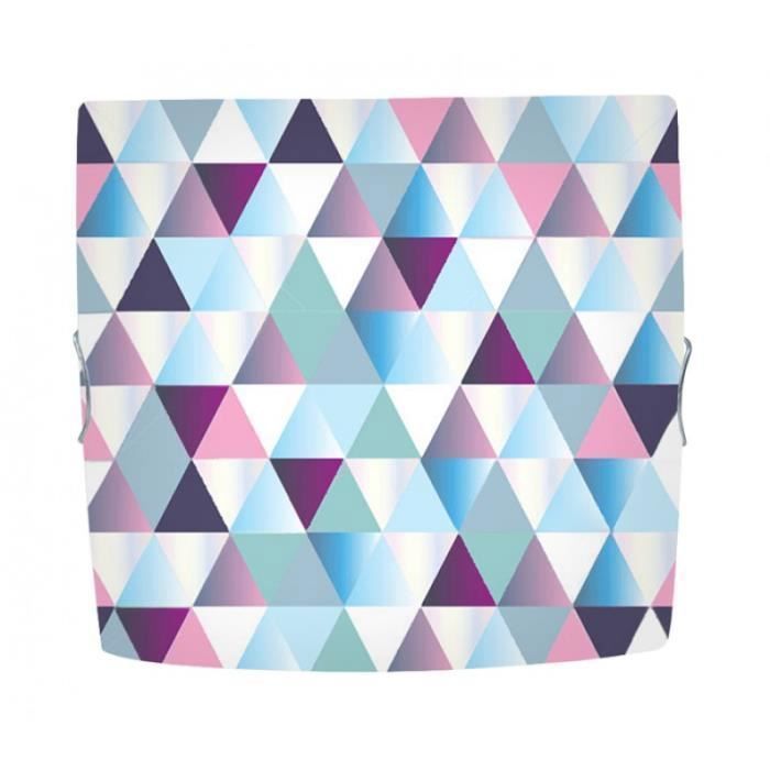 DIAMONDS Luminaire, Plafonnier Sérigraphié Abat-Jour Bol Verre Verre Serigraphié 1x40W E27 40 x 10 Cm Design Ampoule non