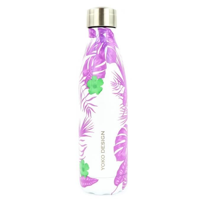 YOKO DESIGN Bouteille isotherme Tropical - Violet - 500 ml