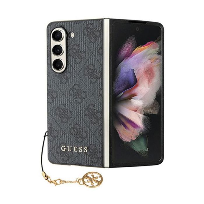 Guess Étui 4G Charms Collection pour Samsung Galaxy Z Fold5 Gris - vue 4
