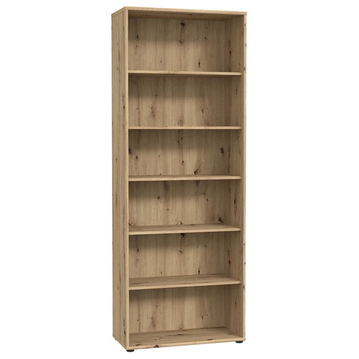 Bibliothèque / Étagère H. 198 x L. 74 cm décor chêne artisan - MARIA Meubletmoi Bibliothèque / Étagère H. 198 x L. 74 cm décor chêne artisan - MARIA Meubletmoi
