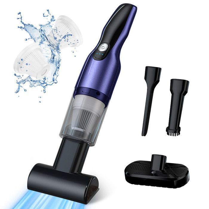 Aspirateur Voiture sans Fil - Aspirateur à Main Puissant avec Dissolvant dacariens - Mini Aspirateur Portable pour Voiture Cuisine