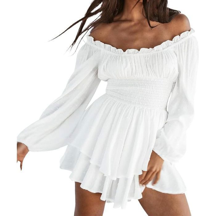 Robe blanche 1 2 3 on sale
