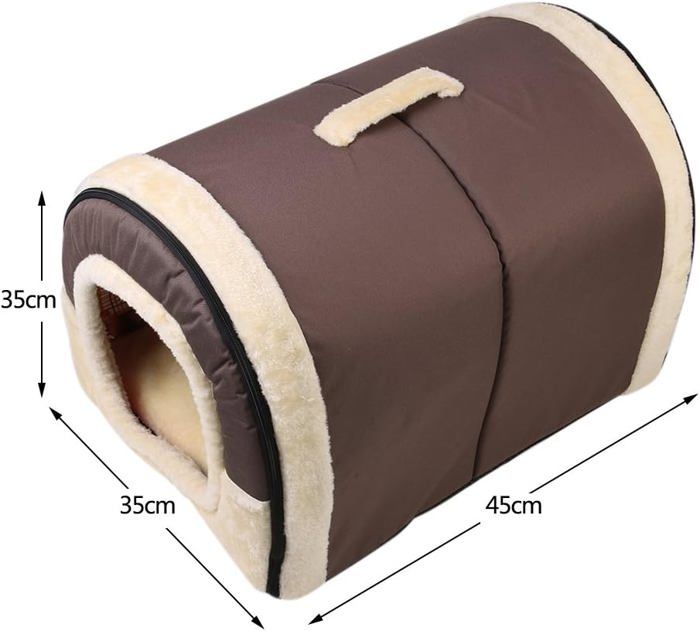 Comparer les prix de Nid Douillet et Canapé-Lit Pliable pour Animaux Matelas Confortable et Antidérapant pour Chien et Chat (Marron)