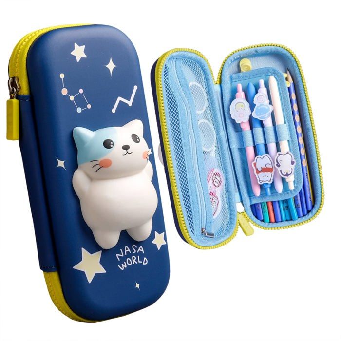 Trousse Scolaire Fille 4 Compartiments - Grande Capacité, Imperméable, Design Kawaii, Idéale Primaire Collège Rentrée