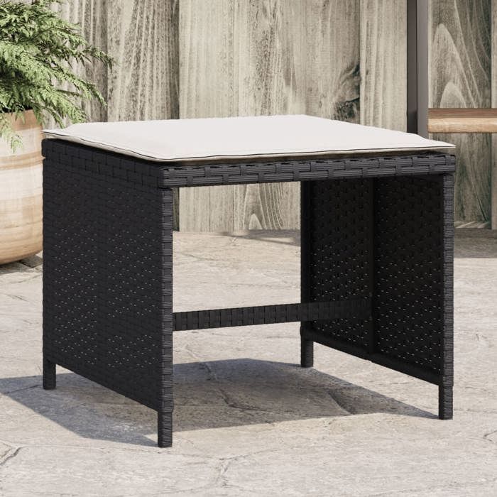 vidaXL Tabourets de jardin 4 pcs Résine tressée –