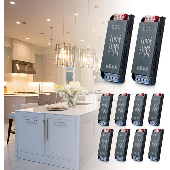Transformateur LED 31V 6W IP44 - Lot De 3 Avec Minuterie Et 8 Modes Pour Guirlandes De Noël Et Décorations