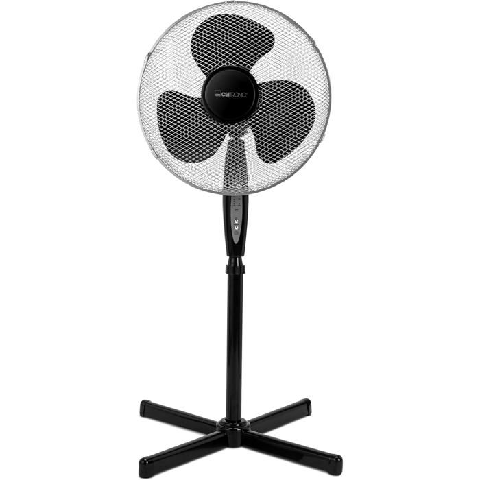 Ventilateur De Table Silencieux - CRAZYCHIC - 40 Cm De Diamètre - 3 Vitesses - Oscillation Automatique - Noir