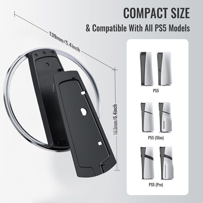 Support Vertical PS5 / PS5 Slim En Acier Inoxydable Par RUIZHI - Ouvert Jamais Utilisé