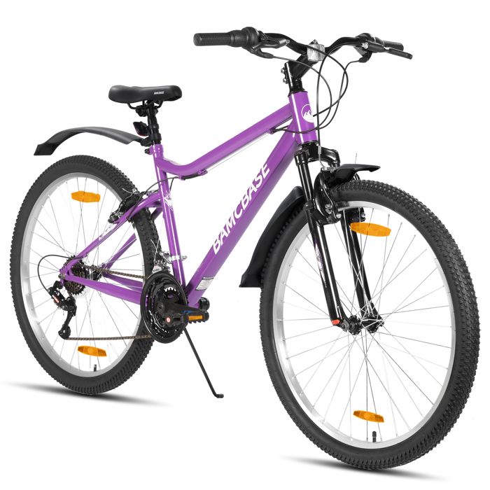 Hiland Vélo VTT Femme Adulte 26 Pouces, 18 Vitesses,Cadre en Acier