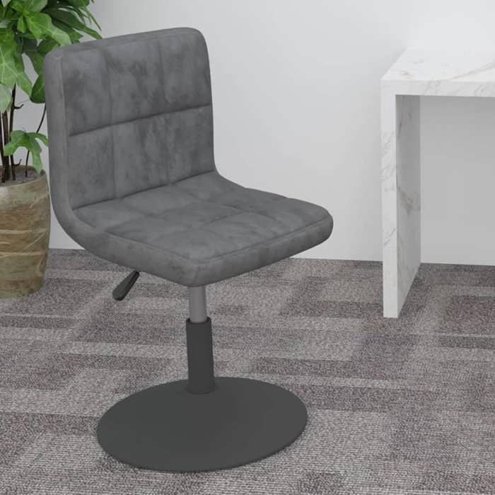 SOLDES dAutomneTabouret de bar - Tabouret Haut pour Bar-Cuisine - pivotant Gris foncé Velours - 40x43x85.5cm 537