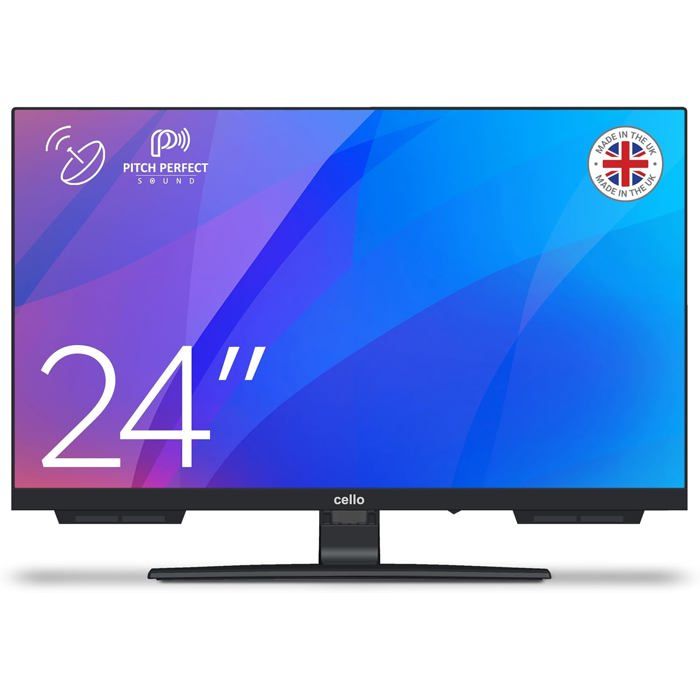Téléviseur LED Cello 24 C2424SH HD Ready DVB T DVB S2 Enregistrement USB 2x HDMI Noir