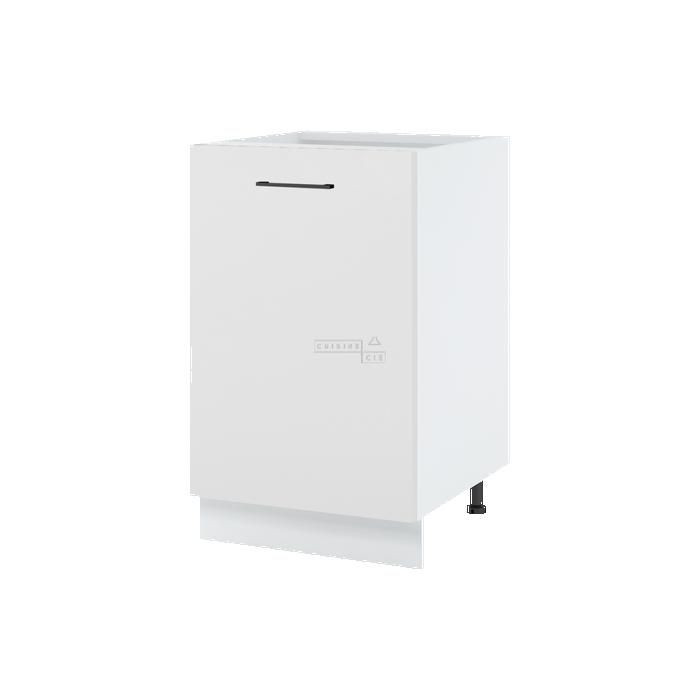 Meuble bas de cuisine Lovia Blanc Mat 1 porte L 50 cm - Cuisineandcie