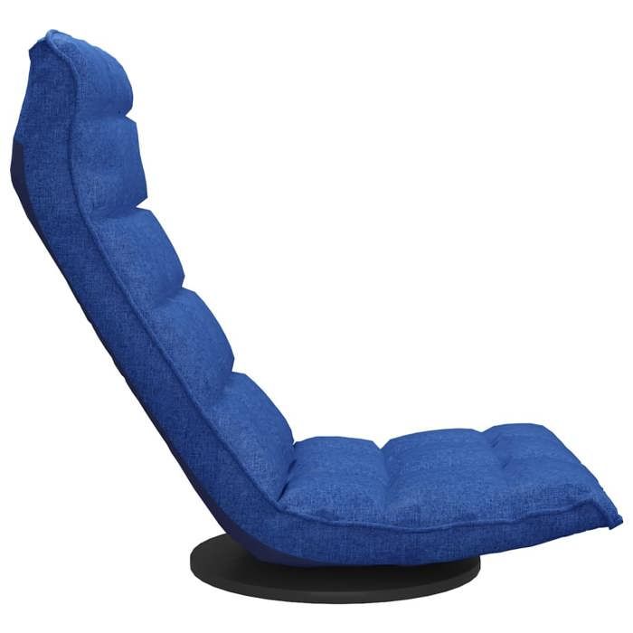 Fauteuil de sol - Bleu - Chaise de sol pivotante - Multiposition - Bleu Tissu 60x54x34 cm F944